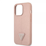 Guess iPhone 13 Pro Max Suojakuori Saffiano Metal Triangle Pink