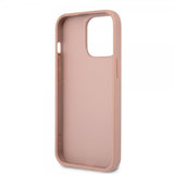 Guess iPhone 13 Pro Max Suojakuori Saffiano Metal Triangle Pink