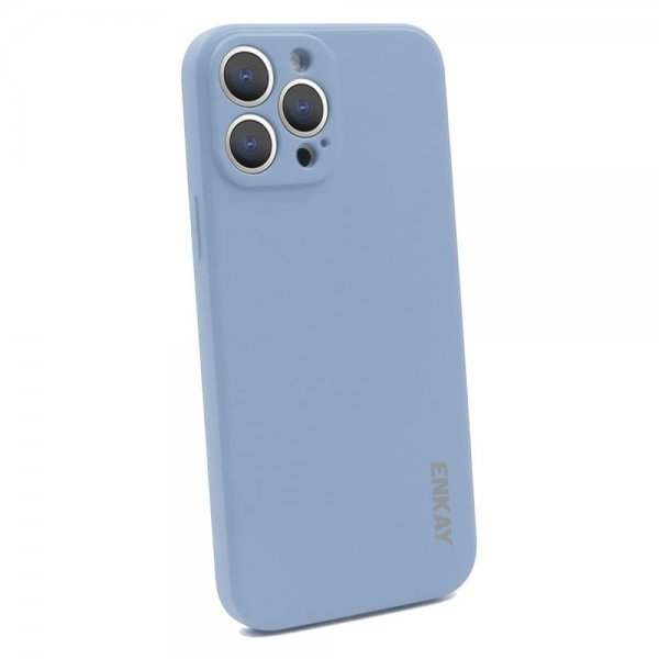 Enkay iPhone 13 Pro Max -kuori silikonia, vaaleansininen