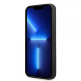Guess iPhone 13 Pro Max Suojakuori Silicone Metal Logo 4G Musta