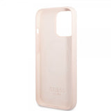Guess iPhone 13 Pro Max kuori silikoni metallilevy MagSafe vaaleanpunainen