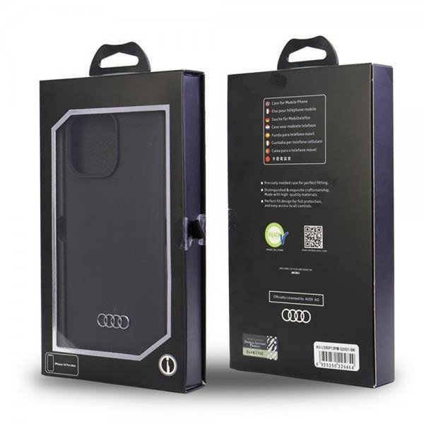 Audi iPhone 13 Pro Max Silikonikuori Musta
