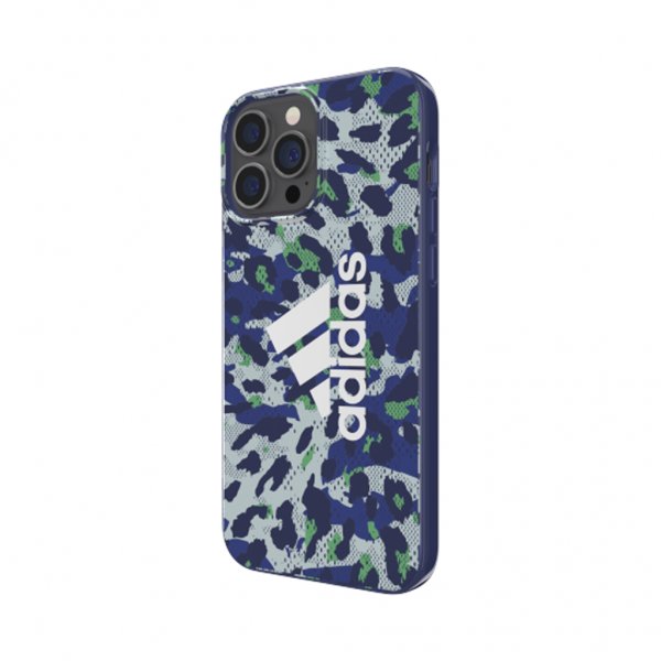 Adidas iPhone 13 Pro Max kuori Snap Case Leopard Bold Blue