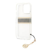 Guess iPhone 13 Pro Max Suojakuori Stripe Charm Ruskea