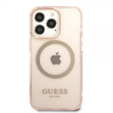 Guess iPhone 13 Pro Max -kuori läpikuultava MagSafe vaaleanpunainen
