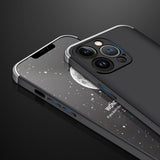 GKK iPhone 13 Pro Max Kolmiosainen Suojakuori Musta Hopea