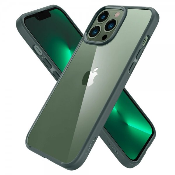 Spigen iPhone 13 Pro Max -kuori Ultra Hybrid Midnight Green
