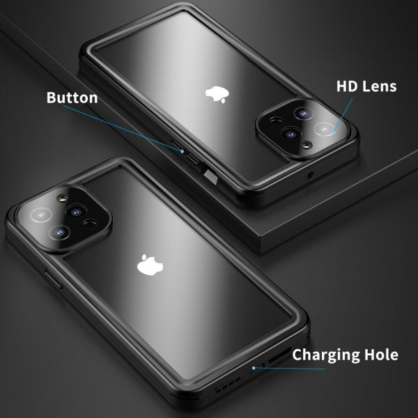 Redpepper iPhone 13 Pro Max -kuori, vedenkestävä IP68, musta