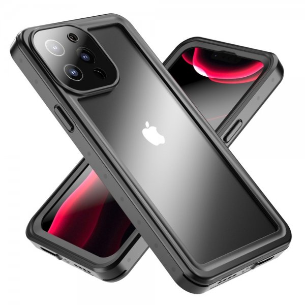Redpepper iPhone 13 Pro Max -kuori, vedenkestävä IP68, musta