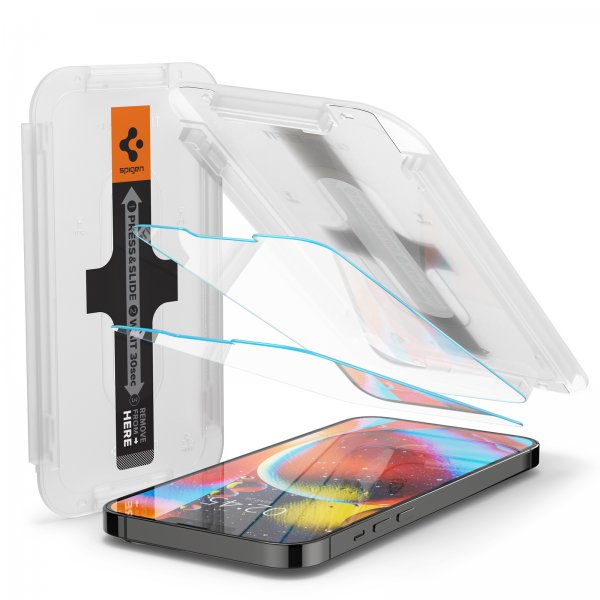 Spigen iPhone 13 Pro Max/iPhone 14 Plus -näytönsuoja GLAS.tR EZ Fit 2-pakkaus