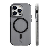 Rvelon iPhone 13 Pro Kuori Aaltokuvioitu MagSafe Harmaa