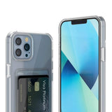 Rvelon iPhone 13 Pro Läpinäkyvä kuori korttipidikkeellä