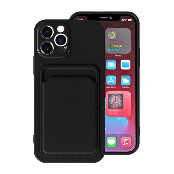 iPhone 13 Pro Kuoret Korttipidikkeellä Musta
