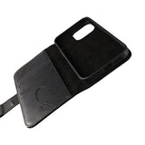 Rvelon iPhone 13 Pro Suojakuori Aitoa nahkaa Korttipaikka Musta