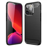 iPhone 13 Pro Kuoret Harjattu Hiilikuitukuviointi Musta
