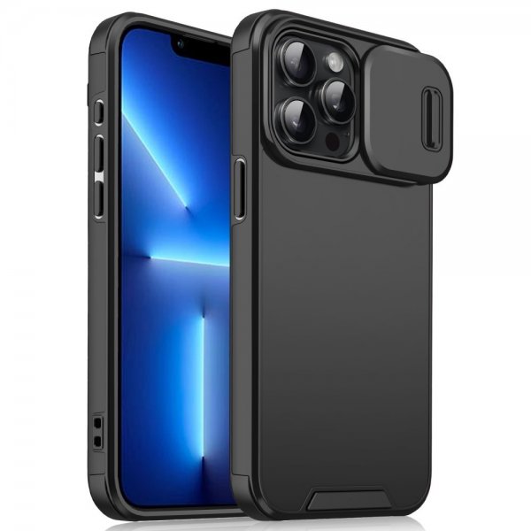 iPhone 13 Pro Kuori Kameran Suojalla Musta
