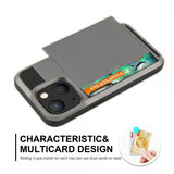iPhone 13 Pro Kuori Card Slide Musta
