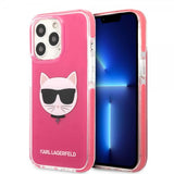 Karl Lagerfeld iPhone 13 Pro -kuori Choupette Fuchsia