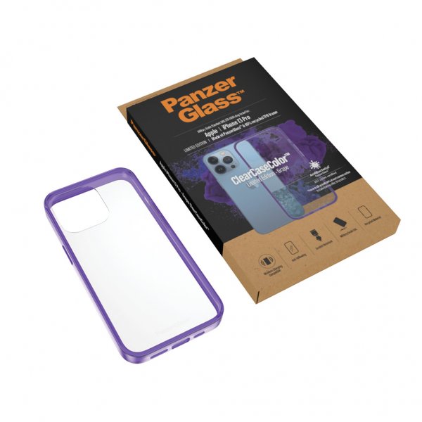 PanzerGlass iPhone 13 Pro -suojakuori ClearCase Color Grape