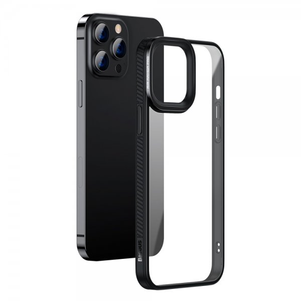 Baseus iPhone 13 Pro -suojakuori Crystal Series, musta