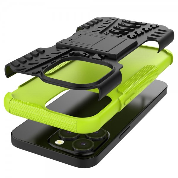 iPhone 13 Pro Kuori Rengaskuvio Jalustatoiminto Vihreä