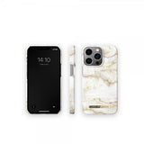 Ideal of Sweden iPhone 13 Pro Suojakuori Fashion Case Golden Pearl Marble