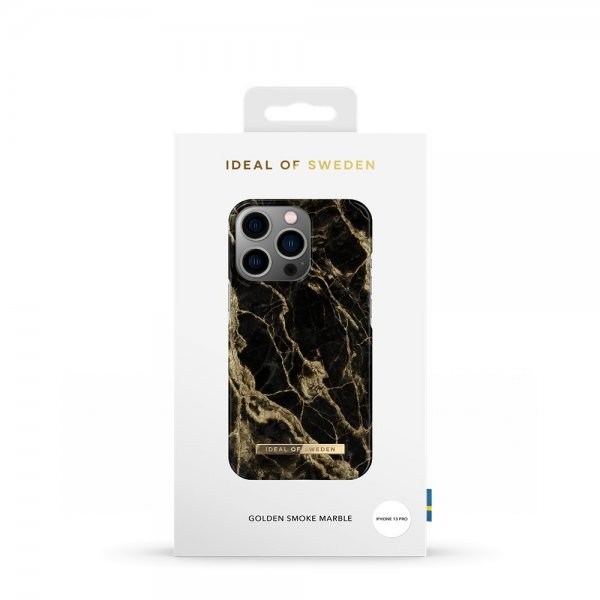 Ideal of Sweden iPhone 13 Pro Fashion Case Golden Smoke Marble