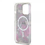 Guess iPhone 13 Pro -suojakuori Flower MagSafe Khaki