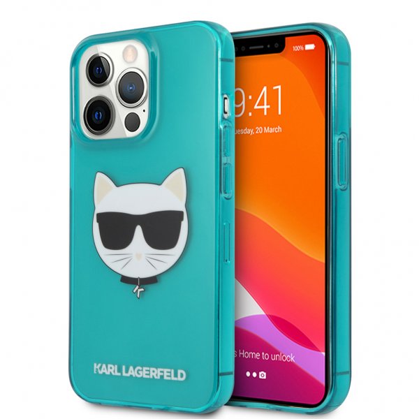 Karl Lagerfeld iPhone 13 Pro -kuori, Fluosininen