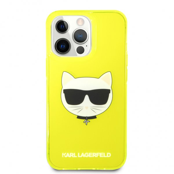 Karl Lagerfeld iPhone 13 Pro -kuori, keltainen Fluo