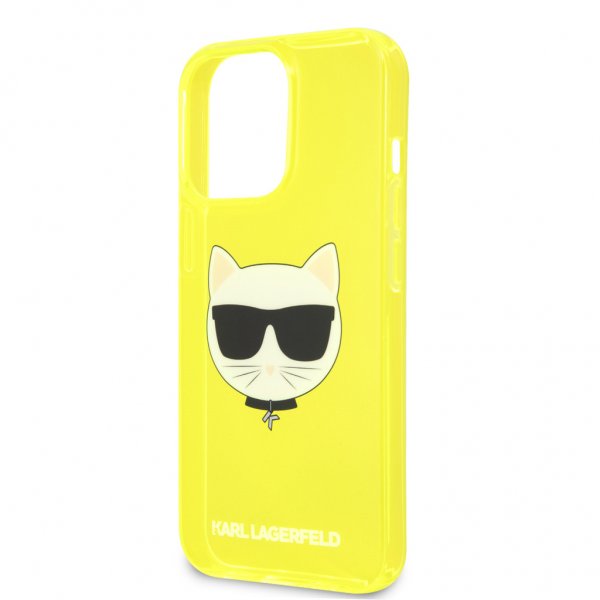 Karl Lagerfeld iPhone 13 Pro -kuori, keltainen Fluo