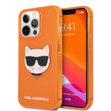Karl Lagerfeld iPhone 13 Pro -kuori, neonoranssi