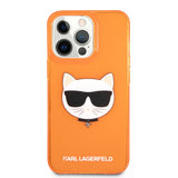 Karl Lagerfeld iPhone 13 Pro -kuori, neonoranssi