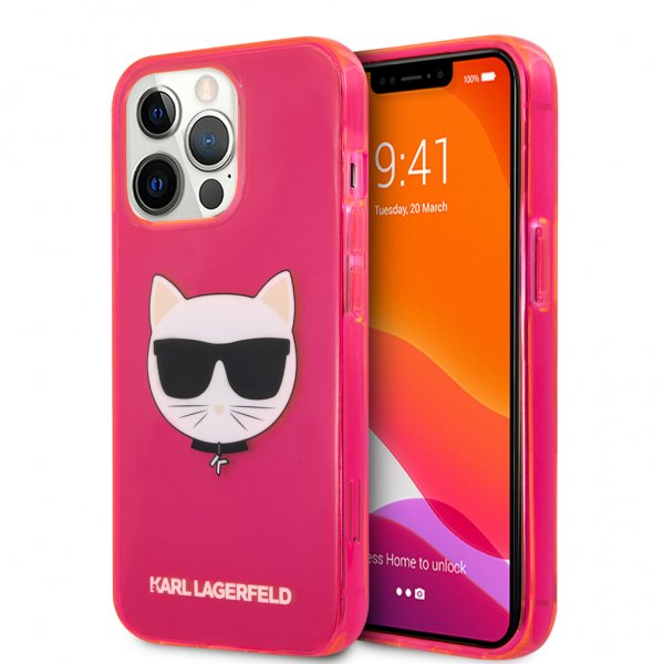 Karl Lagerfeld iPhone 13 Pro Suojakuori Fluo Pink