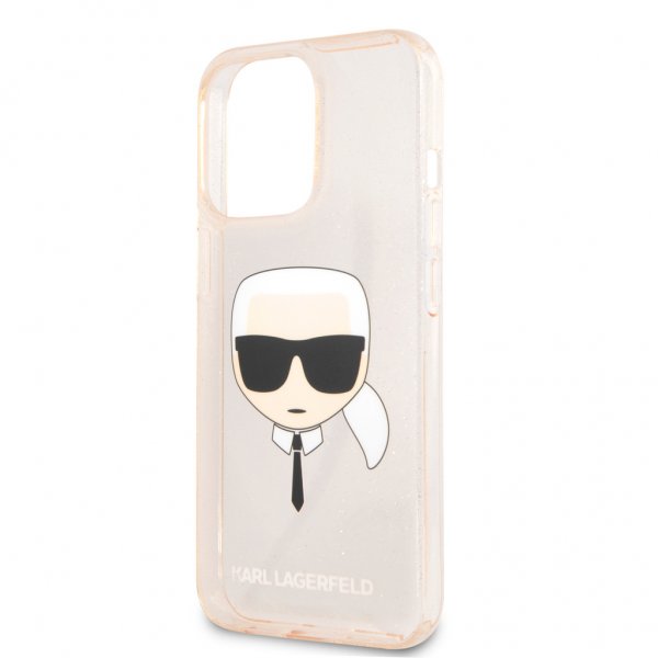 Karl Lagerfeld iPhone 13 Pro Suojakuori Full Glitter Kulta