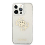 Guess iPhone 13 Pro -suojakuori, täysin läpinäkyvä glitter