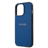 Guess iPhone 13 Pro -suojakuori Hot Stamp Metal Logo, sininen