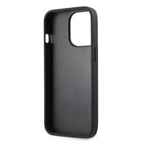 Guess iPhone 13 Pro -suojakuori Hot Stamp Metal Logo, sininen