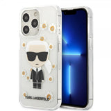 Karl Lagerfeld iPhone 13 Pro kuori Iconic Flower läpinäkyvä