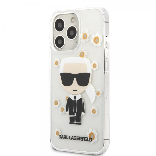 Karl Lagerfeld iPhone 13 Pro kuori Iconic Flower läpinäkyvä