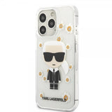 Karl Lagerfeld iPhone 13 Pro kuori Iconic Flower läpinäkyvä
