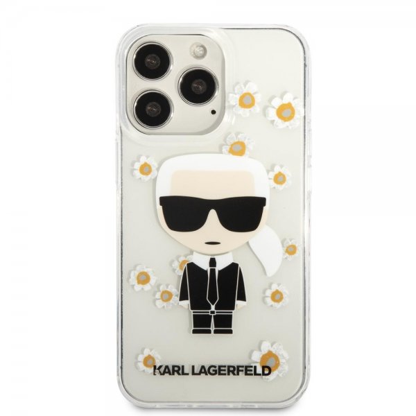 Karl Lagerfeld iPhone 13 Pro kuori Iconic Flower läpinäkyvä