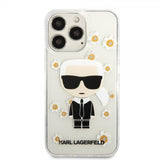 Karl Lagerfeld iPhone 13 Pro kuori Iconic Flower läpinäkyvä