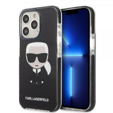 Karl Lagerfeld iPhone 13 Pro kuori Iconic Full Body Musta