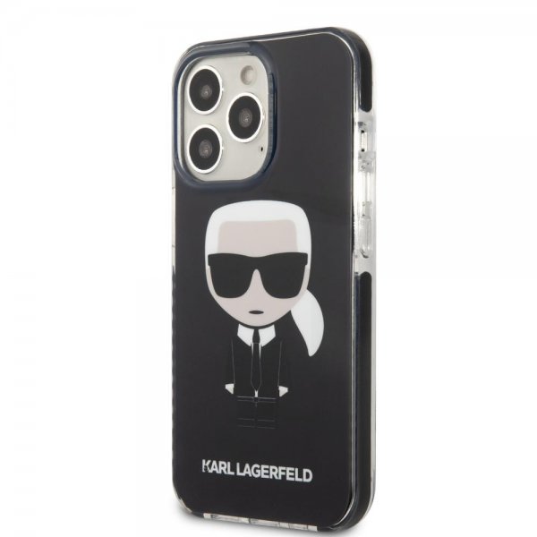 Karl Lagerfeld iPhone 13 Pro kuori Iconic Full Body Musta