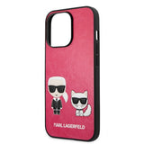 Karl Lagerfeld iPhone 13 Pro -suojakuori Karl & Choupette Embossed Fuschia