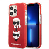 Karl Lagerfeld iPhone 13 Pro -kuori Karl & Choupette, punainen