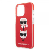Karl Lagerfeld iPhone 13 Pro -kuori Karl & Choupette, punainen