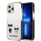 Karl Lagerfeld iPhone 13 Pro Suojakuori Karl & Choupette Valkoinen