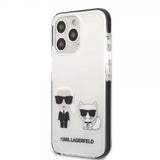 Karl Lagerfeld iPhone 13 Pro Suojakuori Karl & Choupette Valkoinen